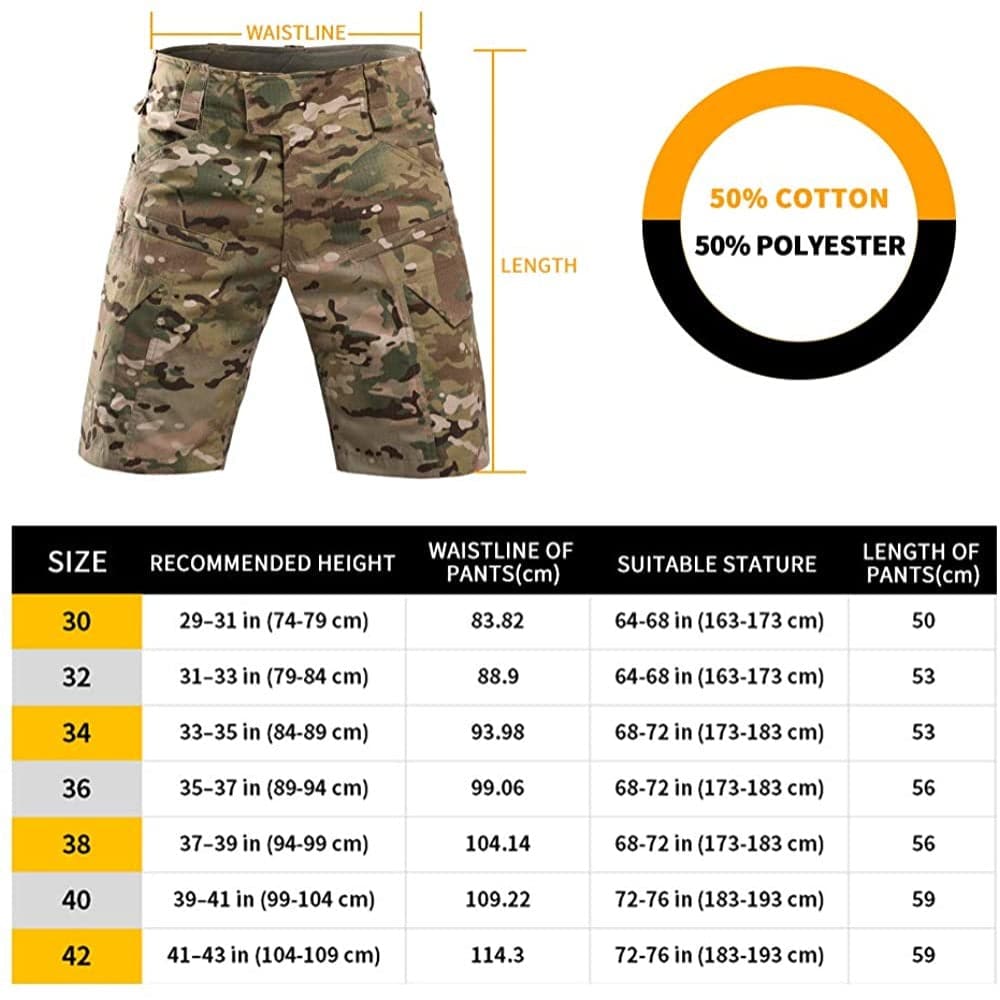 Combat Tactical Waterproof Wear-resistant Camo Shorts - G4