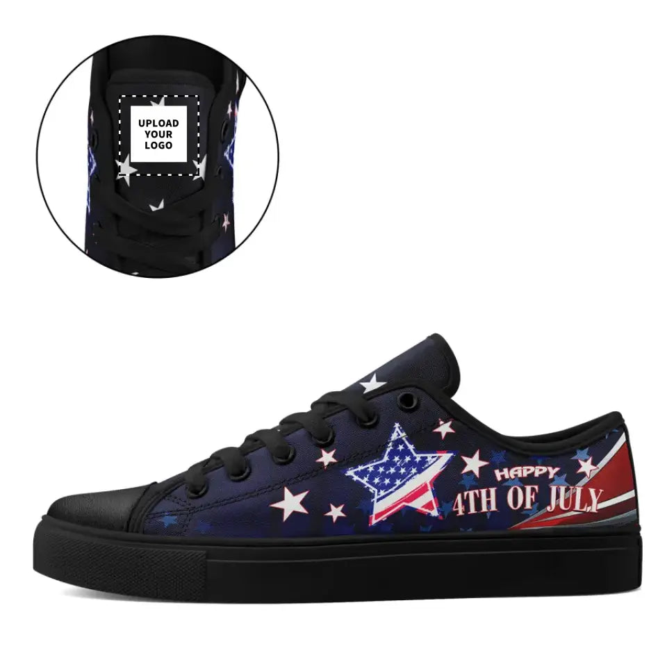Personalized Patriotic Canvas Sneakers