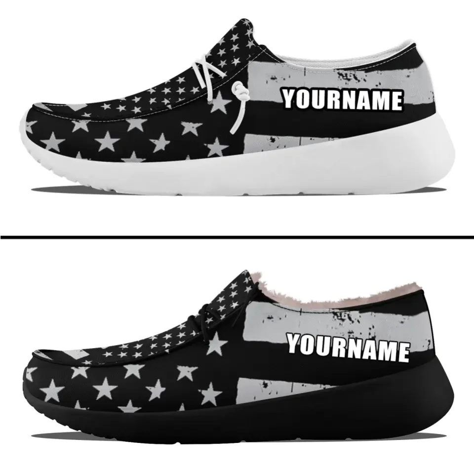 Personalized Patriotic Canvas Slip-On Loafer