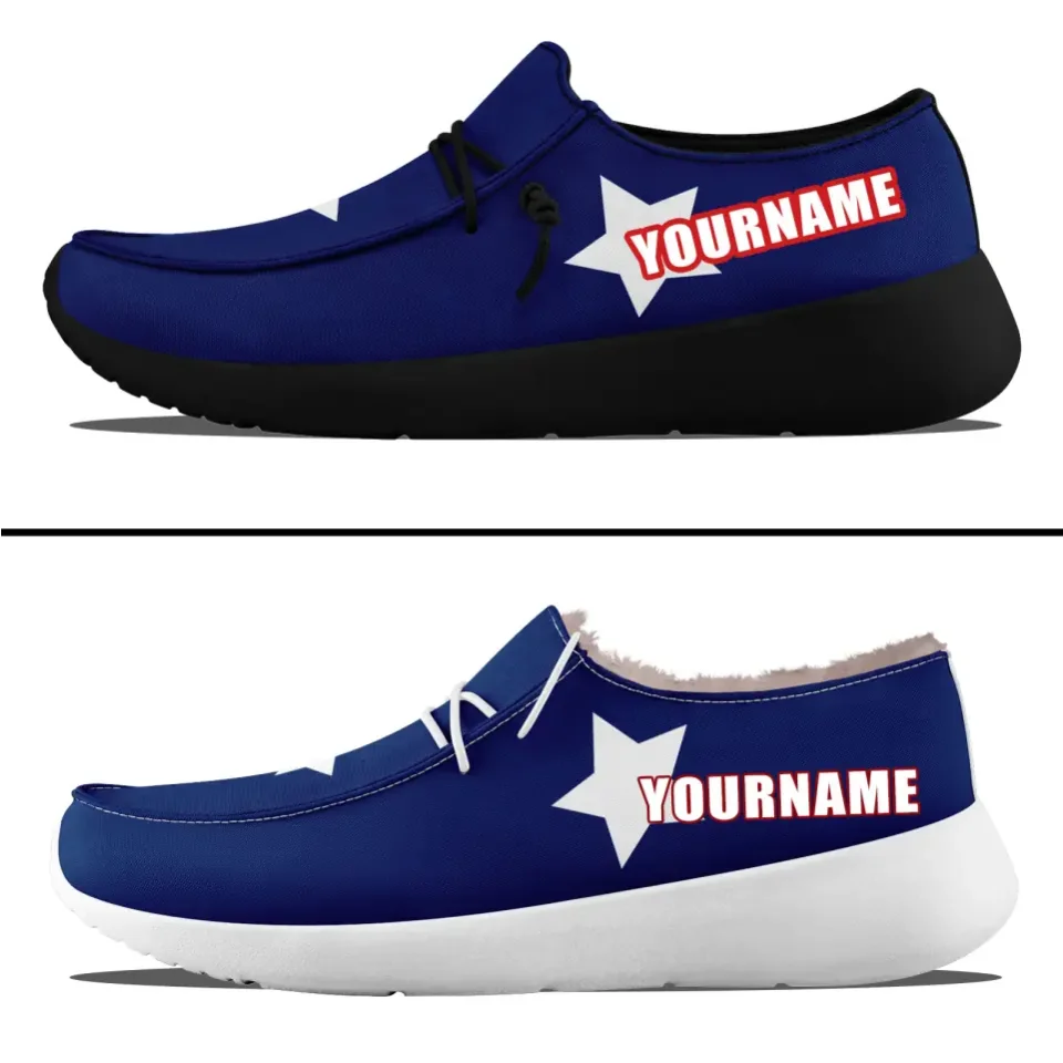 Personalized Patriotic Canvas Slip-On Sneakers