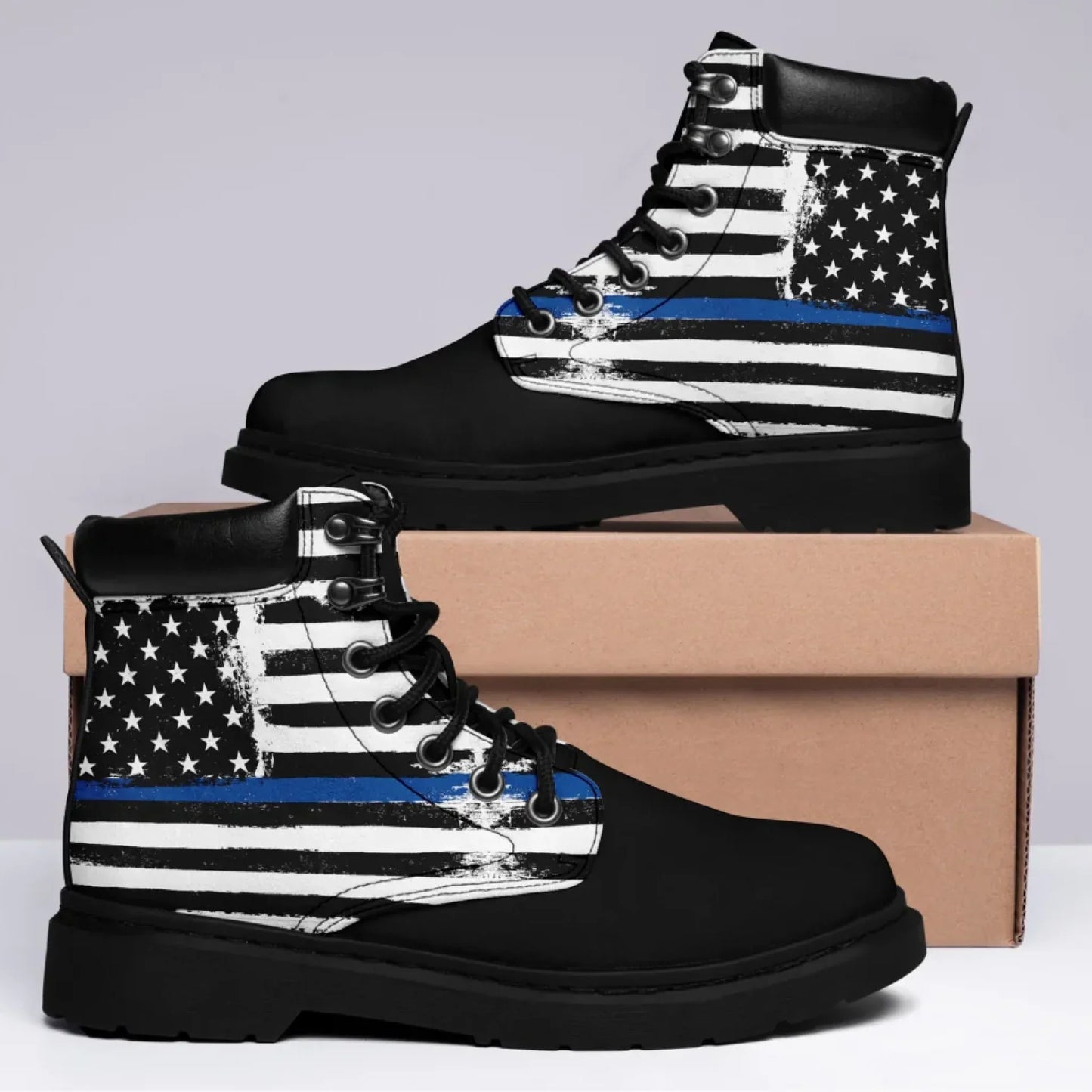 Personalized USA Flag Boots, Custom Patriotic Boots, Stylish and Comfortable Unisex Boots