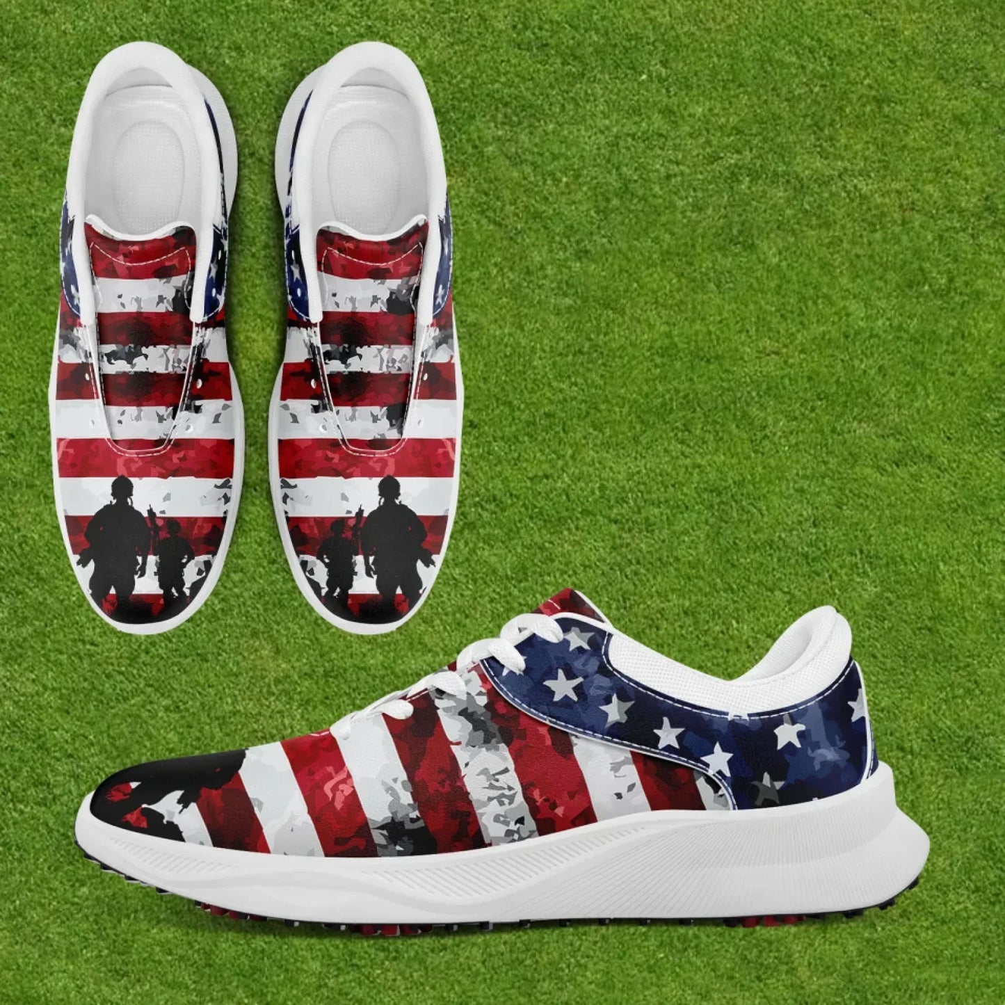 Personalized Custom Patriotic US Flag Sneakers