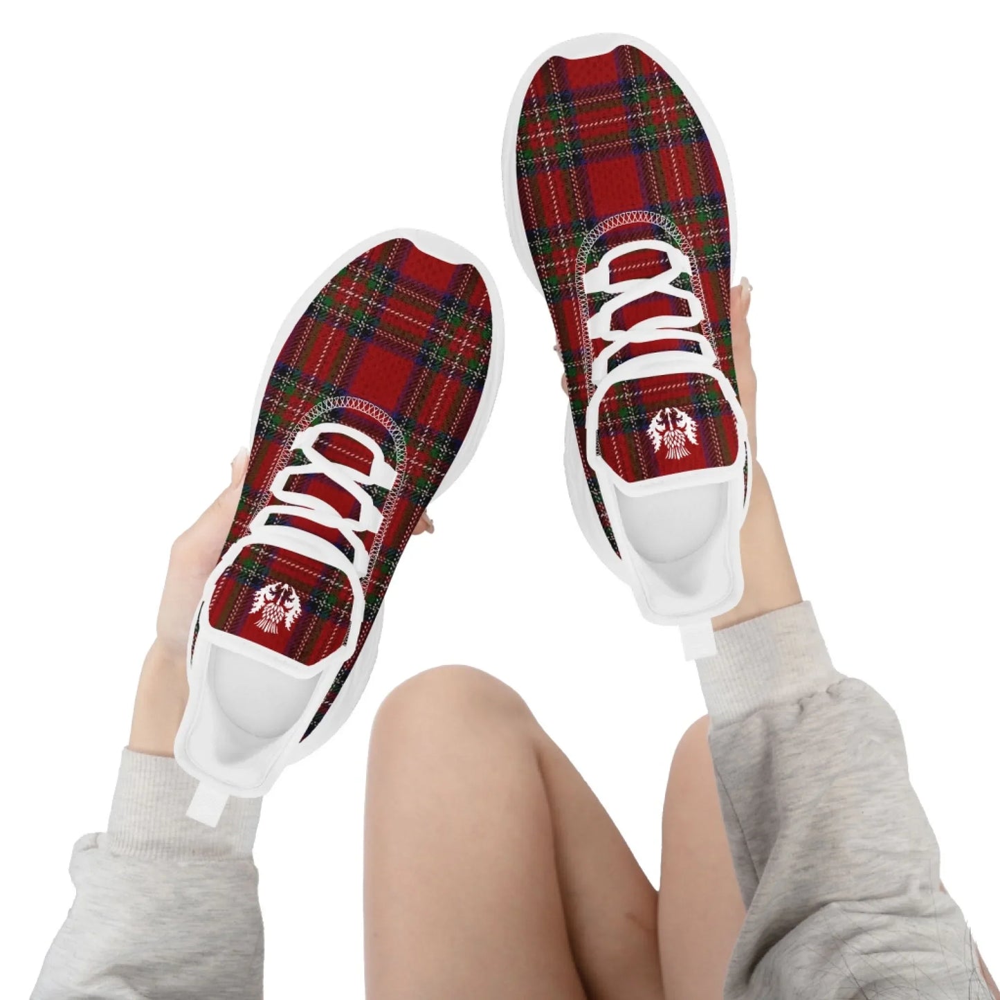 Personalized Custom Vintage Plaid Breathable Shoes
