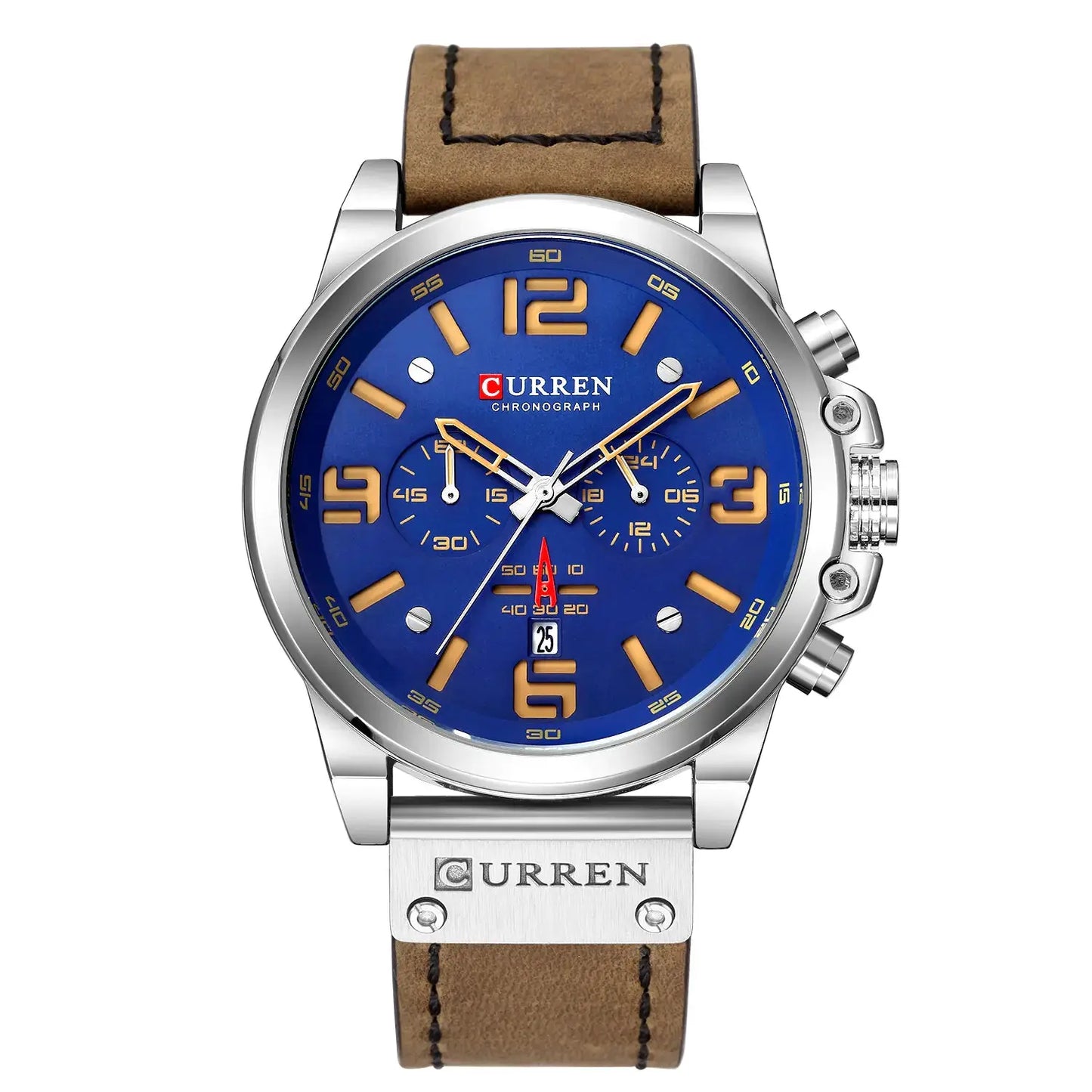 6-Needle Quartz Watch with Calendar and Waterproof Strap Convenient store