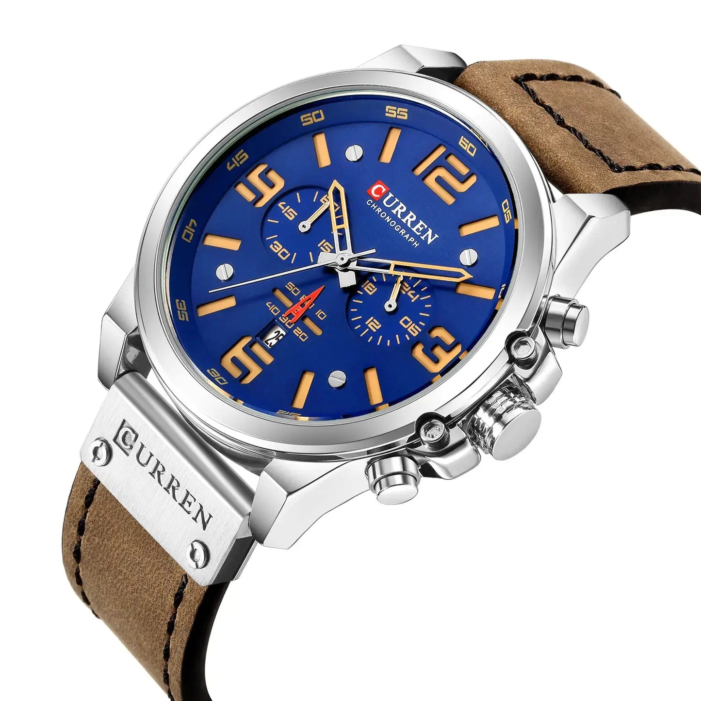 6-Needle Quartz Watch with Calendar and Waterproof Strap Convenient store