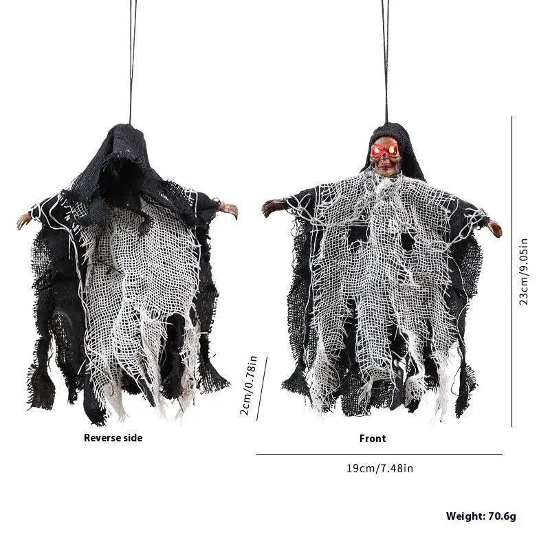 Halloween Hanging Ghost Iron Chain Glowing Skull Decorative Ornaments Convenient store