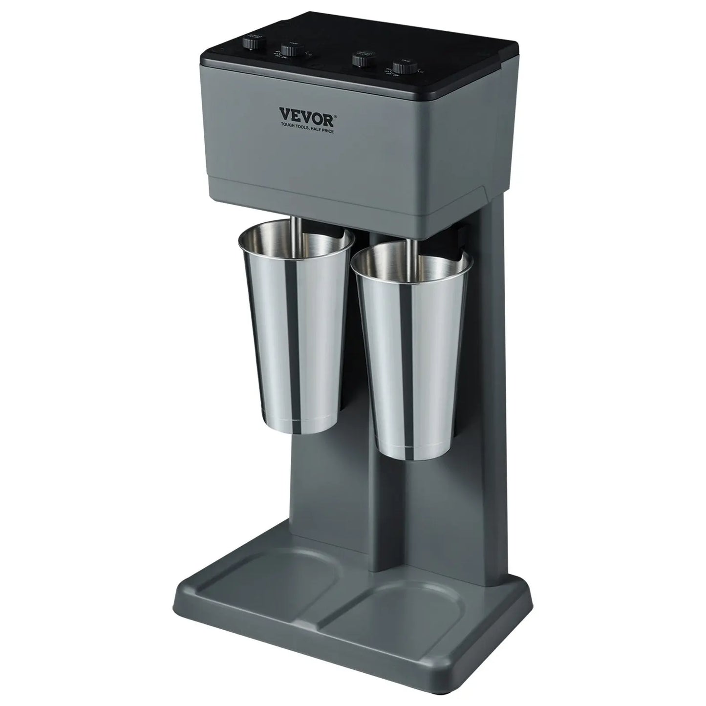 VEVOR Milkshake Maker, 375W X 2 Electric Milkshake Machine, Double Heads Drink Mixer Blender Machine, 3-Speed Milkshake Mixer With 2 X 820 Ml Stainless Steel Cups, For Commercial And Home Convenient store