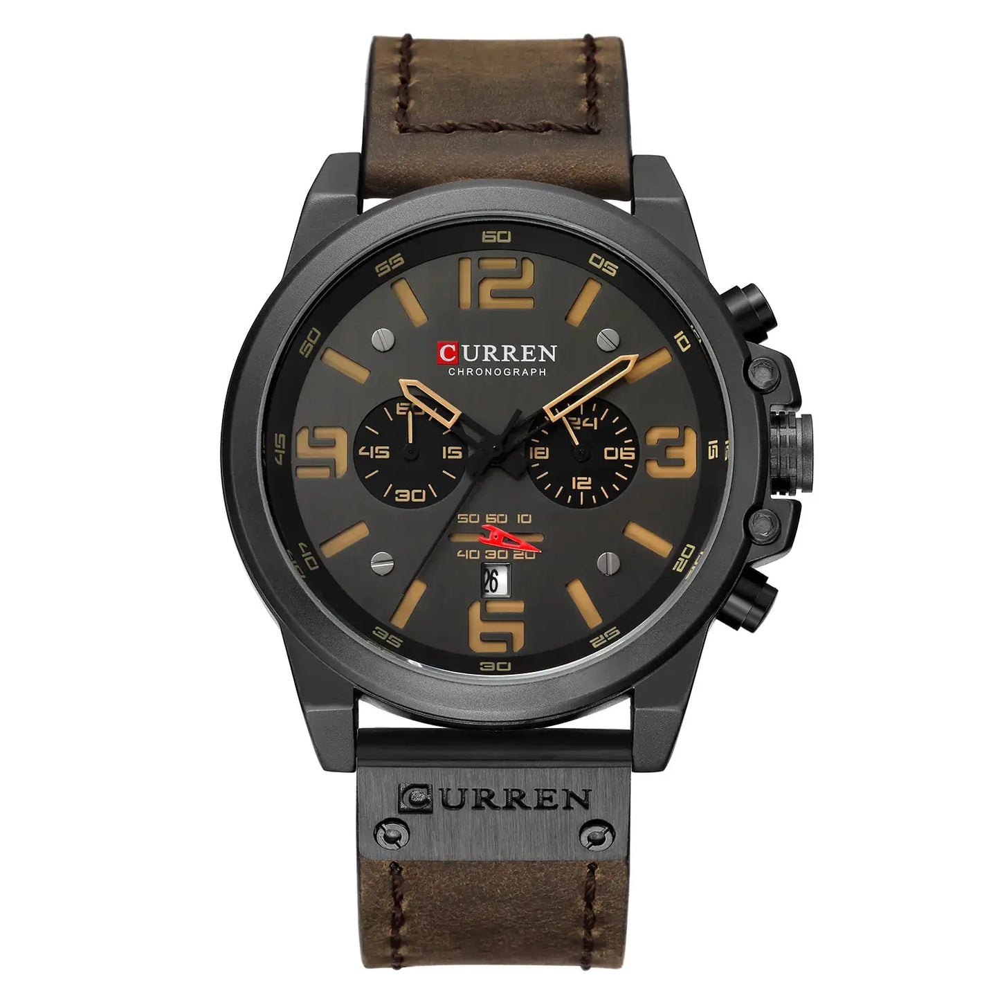 6-Needle Quartz Watch with Calendar and Waterproof Strap Convenient store