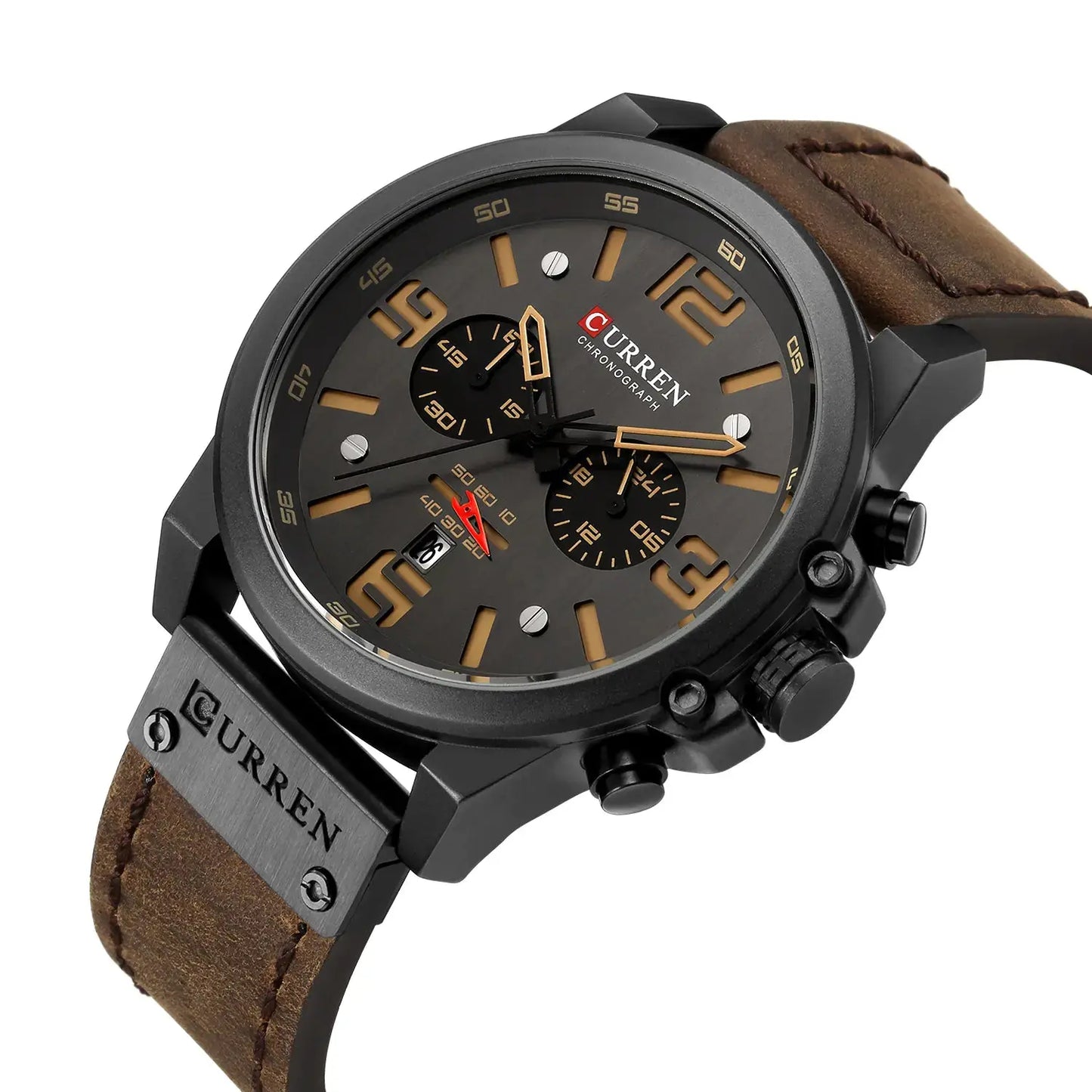 6-Needle Quartz Watch with Calendar and Waterproof Strap Convenient store