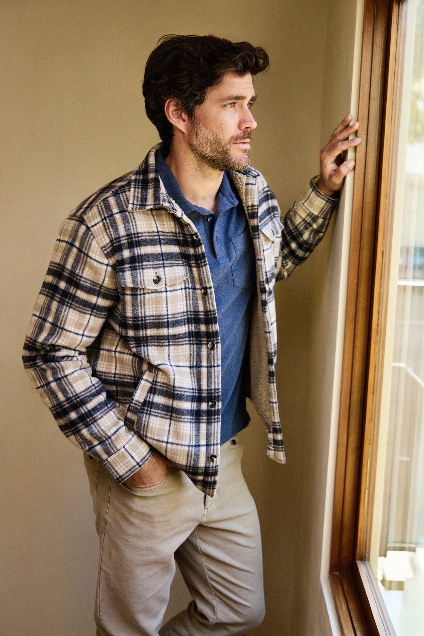 Skip Sherpa Shirt Jacket - Chinchilla - Convenient store