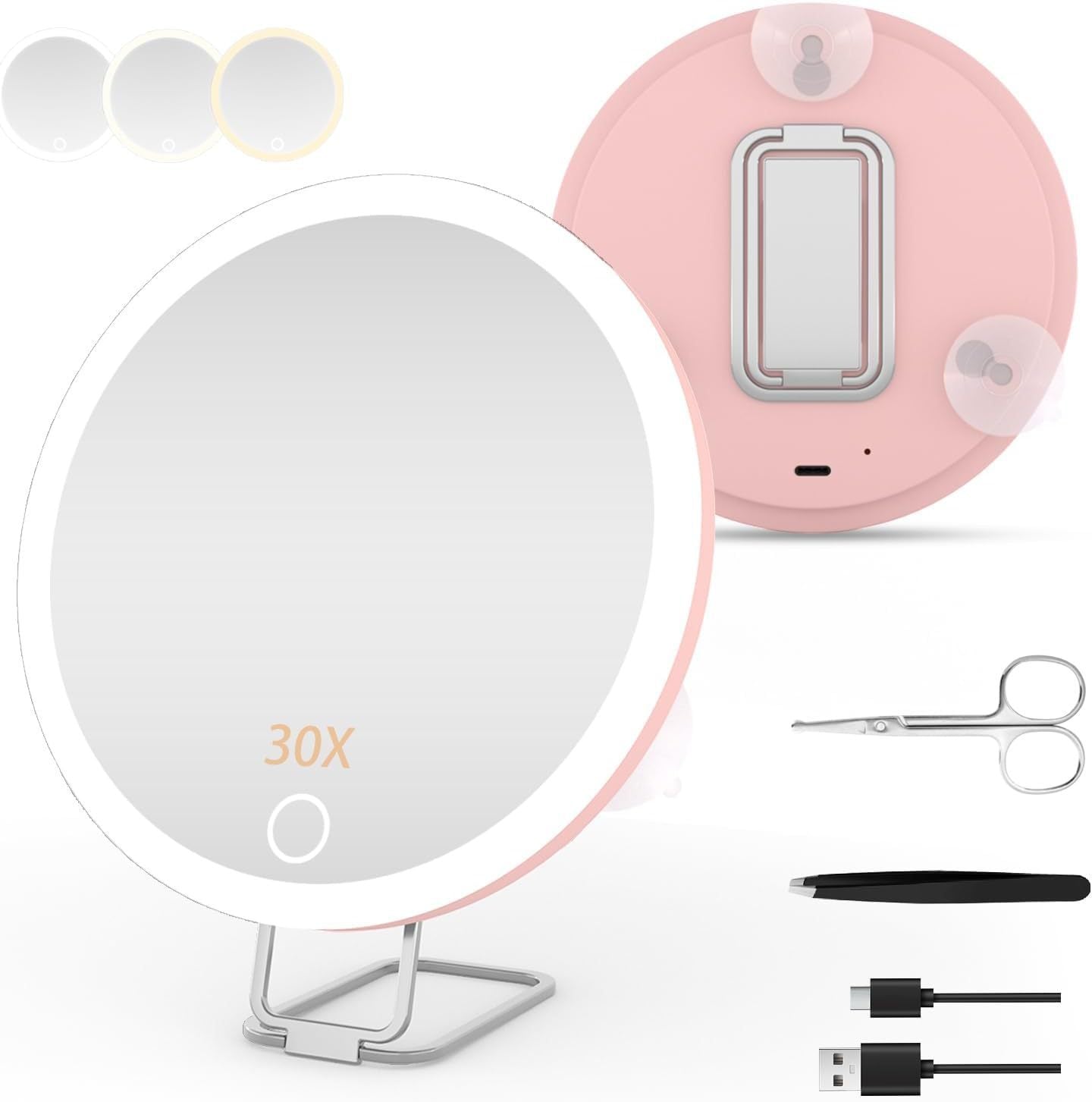 Led Rotating Makeup Mirror With Fill Light