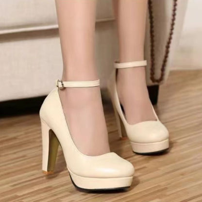 Women's Chunky Heel High Heels - Convenient store