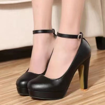 Women's Chunky Heel High Heels - Convenient store