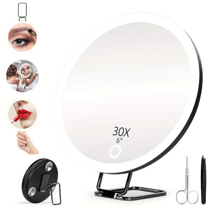 Led Rotating Makeup Mirror With Fill Light