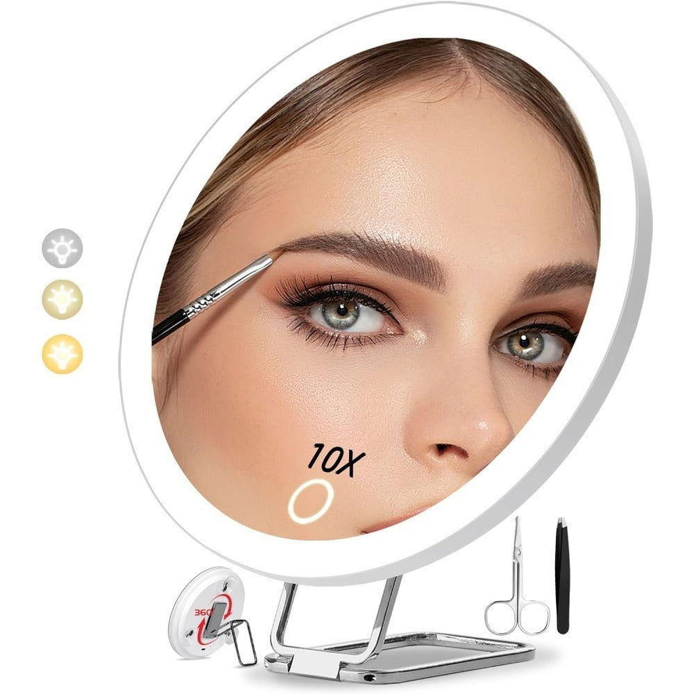 Led Rotating Makeup Mirror With Fill Light