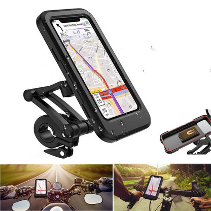 Adjustable Waterproof Bicycle Mobile Phone Holder Mount Universal Bike Motorcycle Handlebar Cell Phone Support Mount Bracket Bag Convenient store
