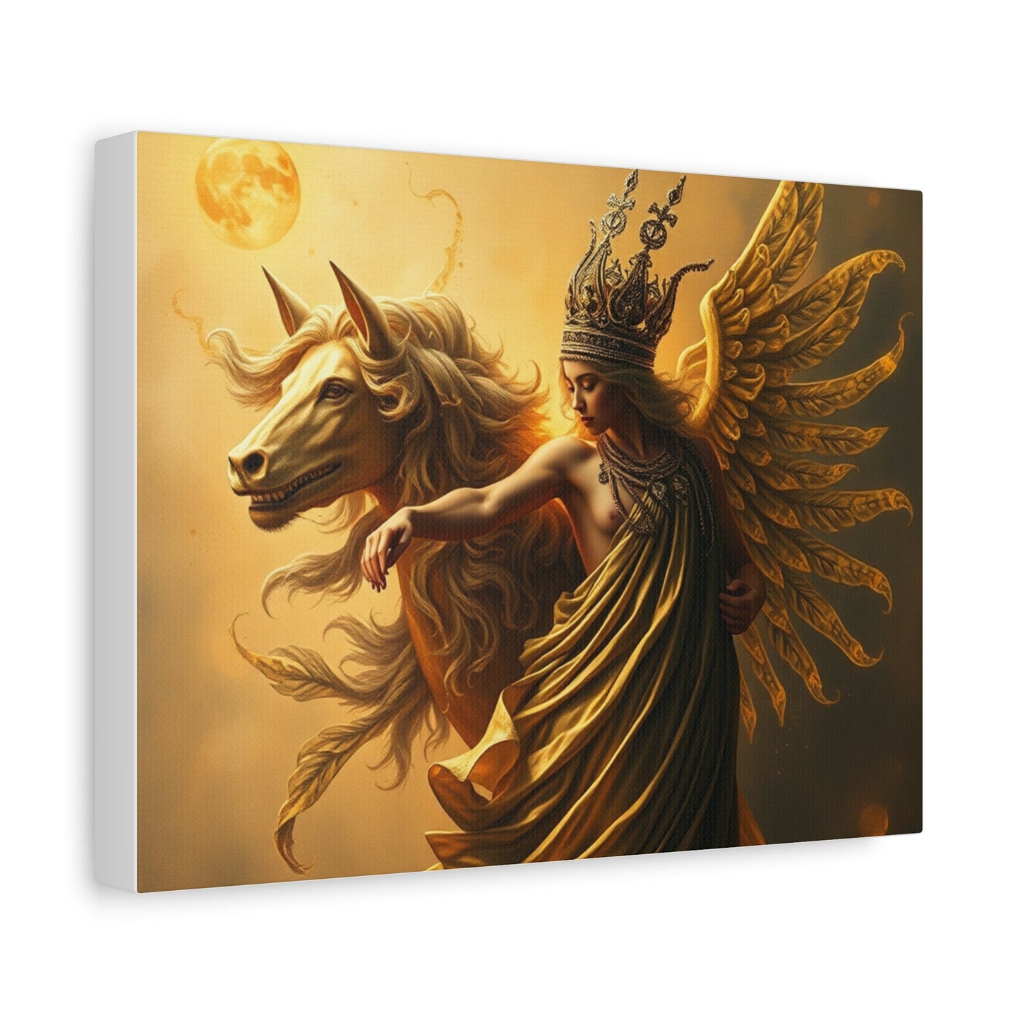 Stretched Canvas Art Print of Mythical Goddess, Wall Decor for Home, Fantasy Art, Unique Gift Idea for Art Lovers