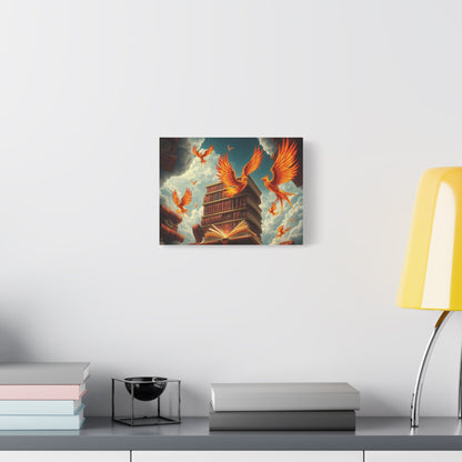 Phoenix in Flight Matte Canvas Print