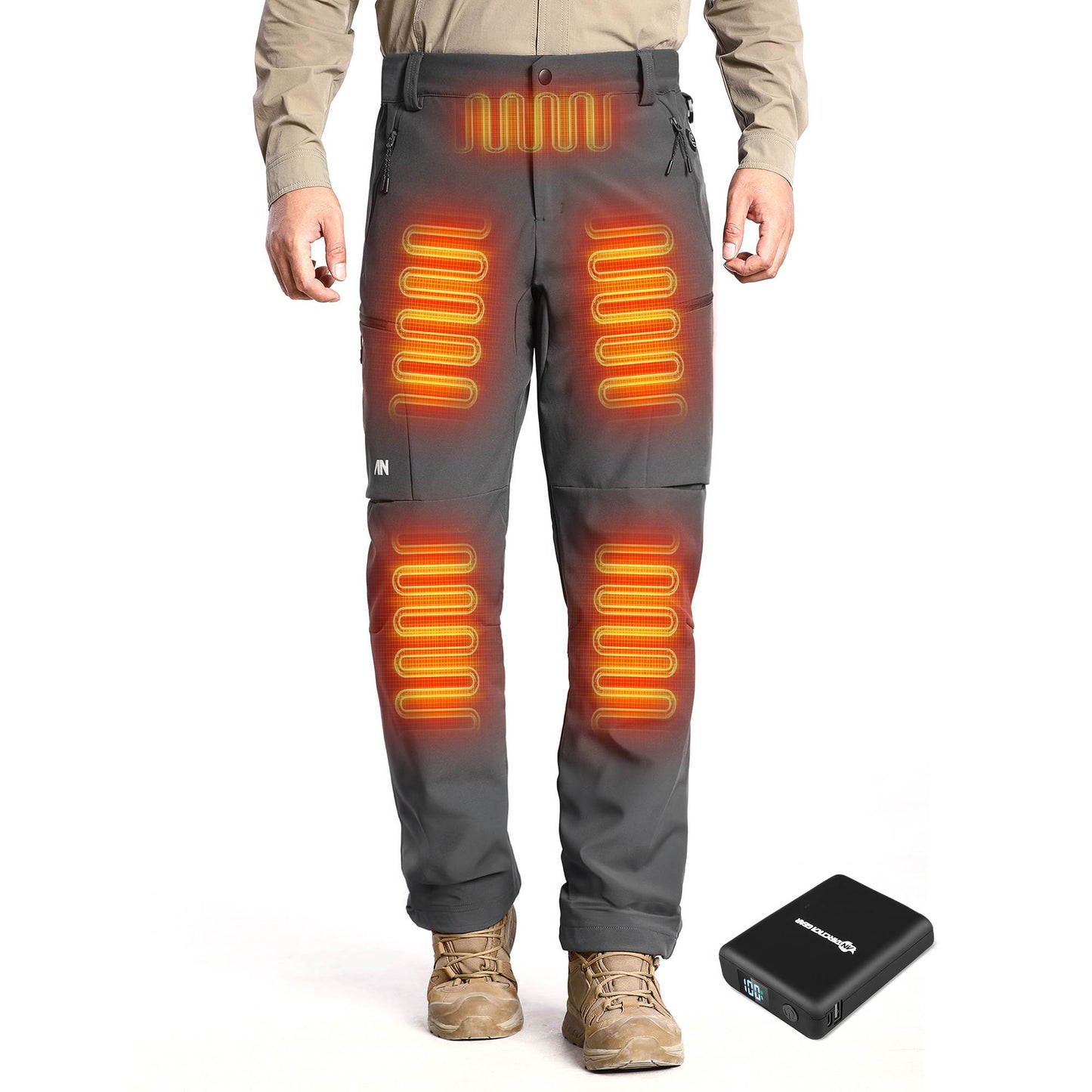 ANTARCTICA GEAR Heated Pants for Men, with 12V/20000mAh Battery
