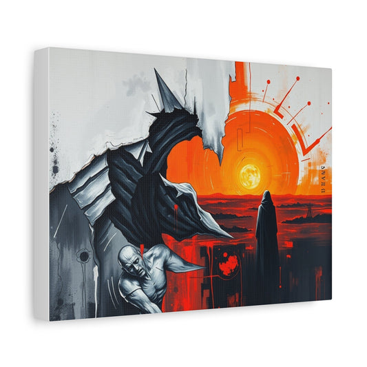 Bold Abstract Canvas Art Print, Modern Wall Decor, Bedroom Art, Unique Gift for Art Lovers, Vibrant Home Accent