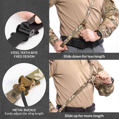 Votagoo Tactical 2 Point Sling, Quick Adjust Gun Sling with HK Hook