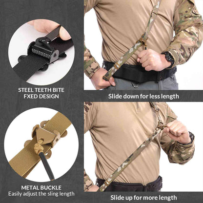 Votagoo Tactical 2 Point Sling, Quick Adjust Gun Sling with HK Hook