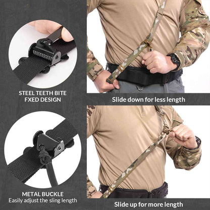 Votagoo Tactical 2 Point Sling, Quick Adjust Gun Sling with HK Hook