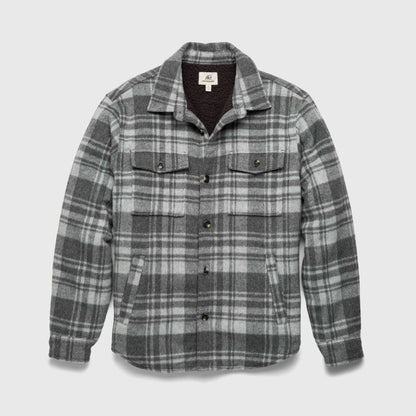 Skip Sherpa Shirt Jacket - Grey Combo - Convenient store