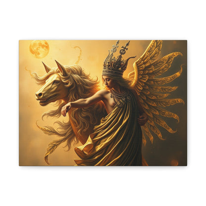 Stretched Canvas Art Print of Mythical Goddess, Wall Decor for Home, Fantasy Art, Unique Gift Idea for Art Lovers