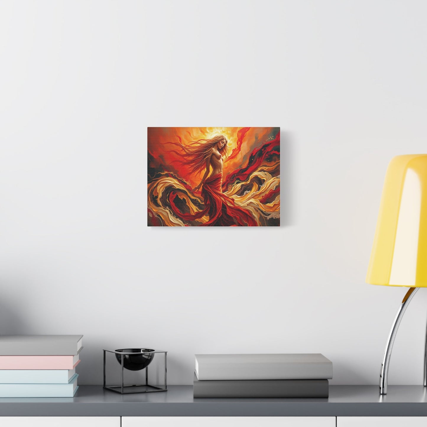 Red Goddess Stretched Canvas Art Print