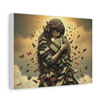 Artistic Bookish Wall Art, Home Decor, Literary Gift, Library Decoration, Cozy Vibes, Unique Artwork