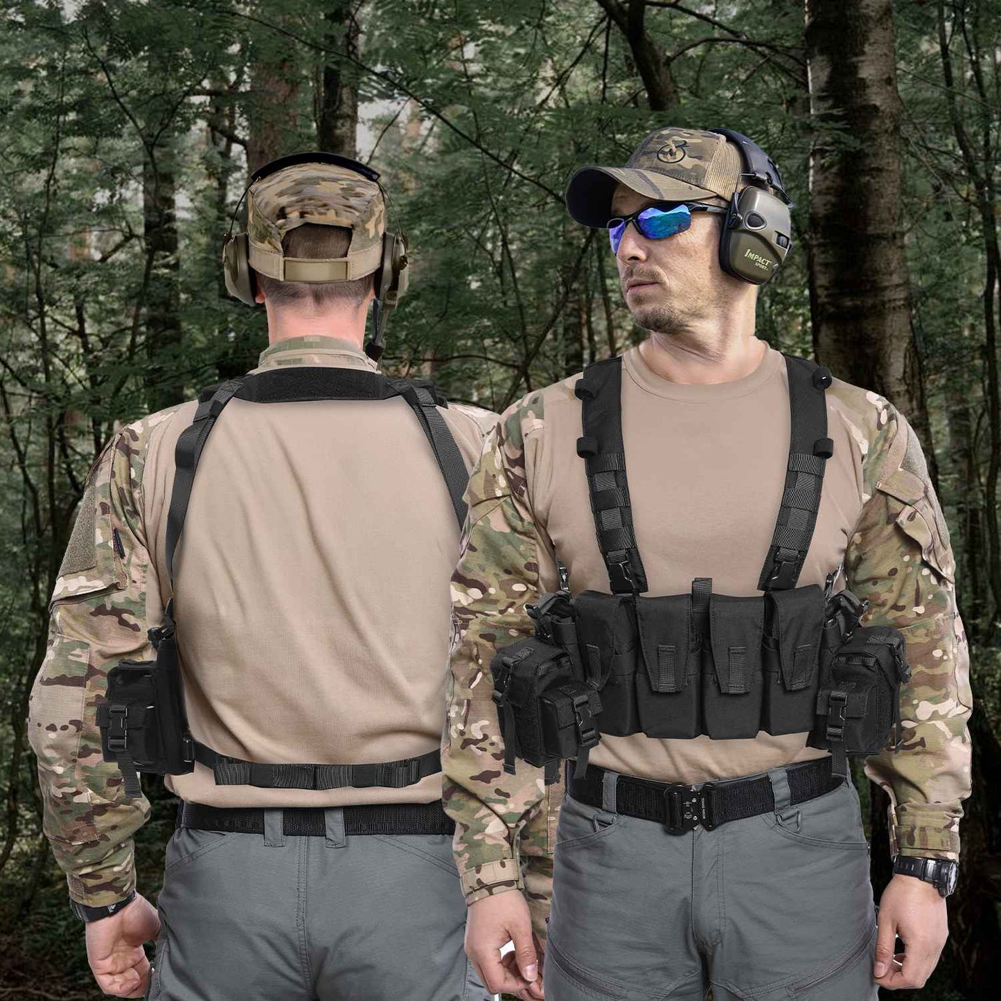 Votagoo Tactical Chest Rig with 5.56/7.62 Magazine Pouches & Detachable MOLLE System