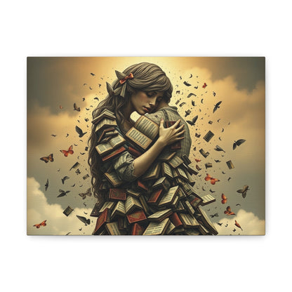 Artistic Bookish Wall Art, Home Decor, Literary Gift, Library Decoration, Cozy Vibes, Unique Artwork