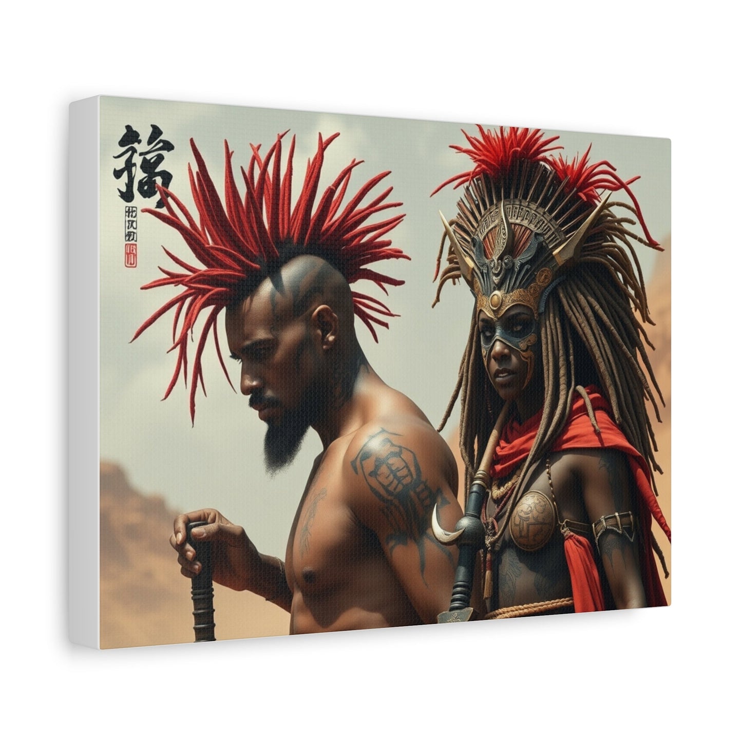 Artistic Matte Canvas Print, African Culture Decor, Unique Wall Art, Home Decoration, Spiritual Art, Black History