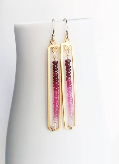 Ruby Bar Earrings