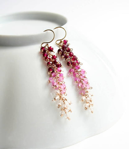Pink Ombre Earrings