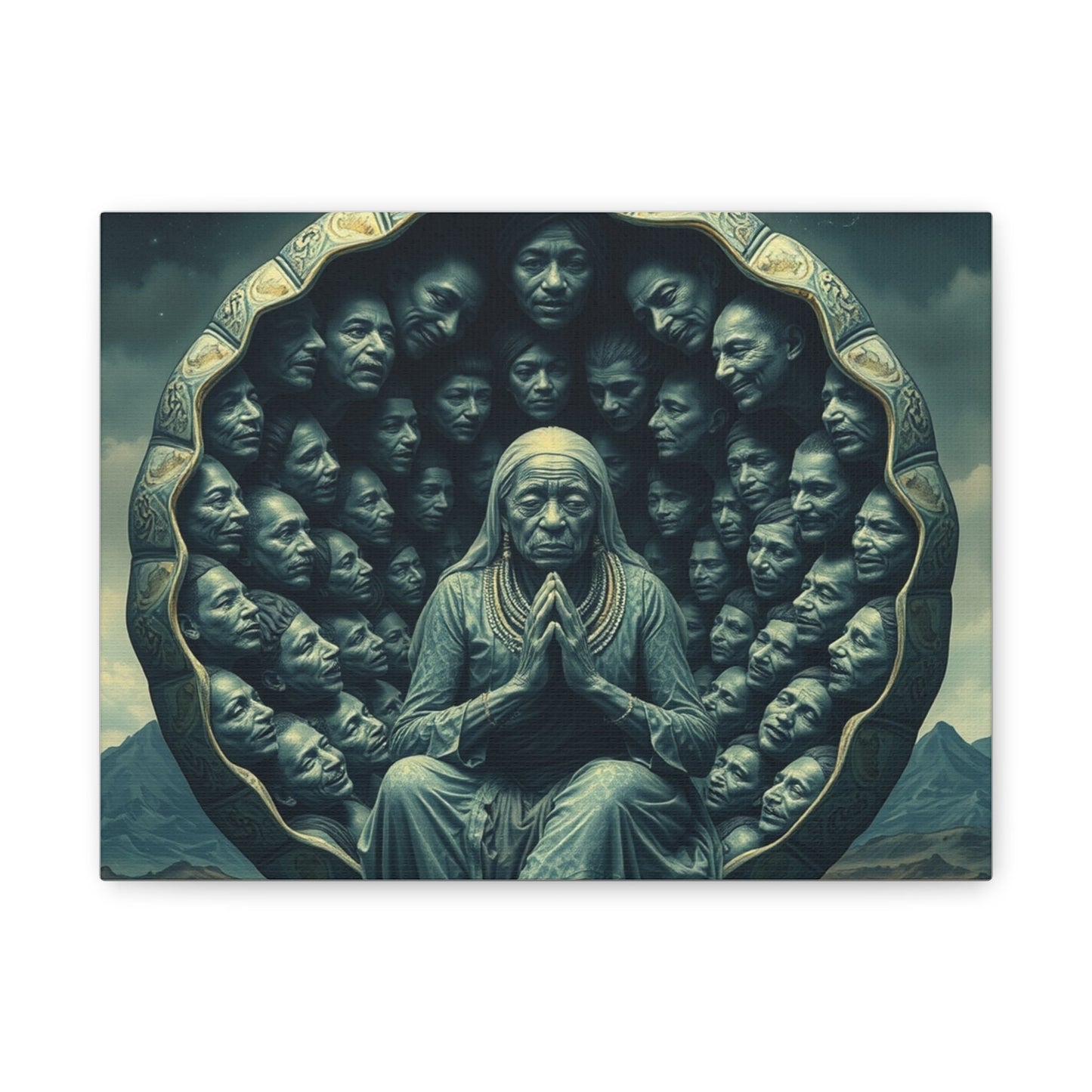 Matte Canvas Art Print, Abstract Spiritual Wall Decor, Zen Home Decoration, Unique Gift for Art Lovers, Meditation Artwork