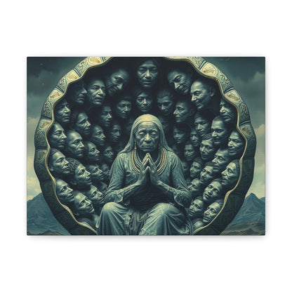 Matte Canvas Art Print, Abstract Spiritual Wall Decor, Zen Home Decoration, Unique Gift for Art Lovers, Meditation Artwork