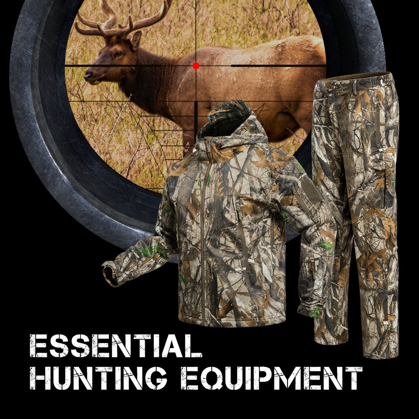 Hunting Gear Suit For Men Camouflage Windproof Jacket