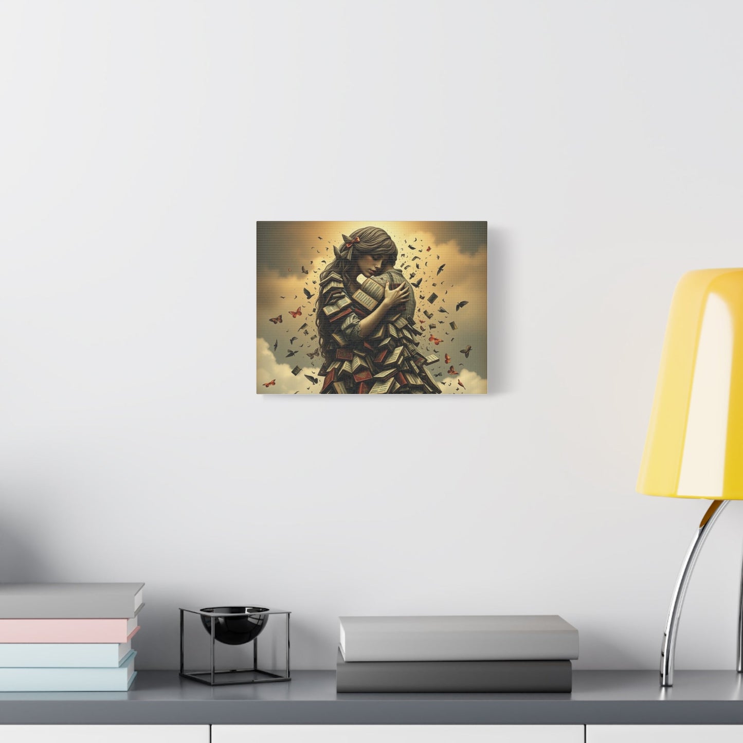 Artistic Bookish Wall Art, Home Decor, Literary Gift, Library Decoration, Cozy Vibes, Unique Artwork