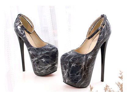 Shallow Patent Leather Ultra-high Stiletto Heel - Convenient store
