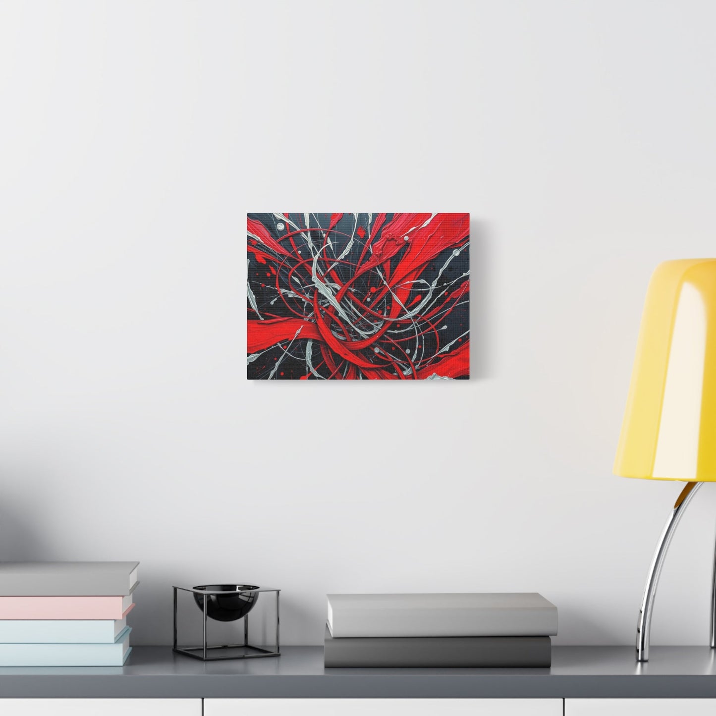 Abstract Red Canvas Wall Art, Modern Home Decor, Art for Living Room, Bold Statement Piece, Unique Gift Idea