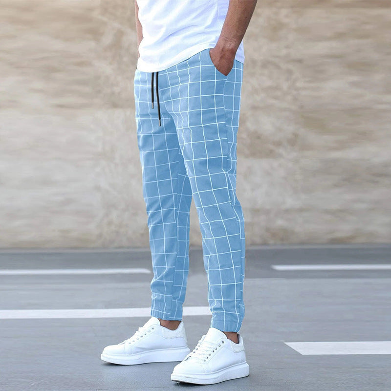 Fashion Plaid Print Pants