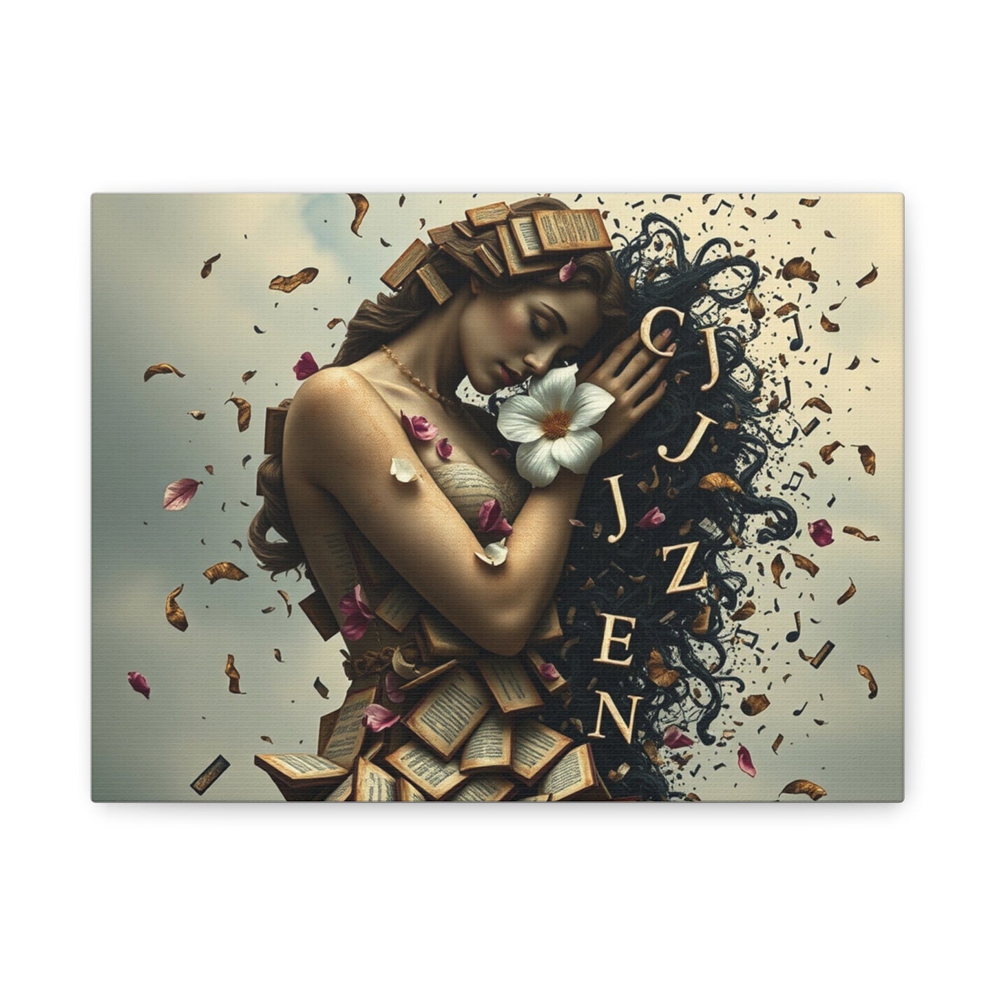 Artistic Canvas Wall Decor, Inspirational Home Art, Canvas Print for Book Lovers, Unique Gift for Readers