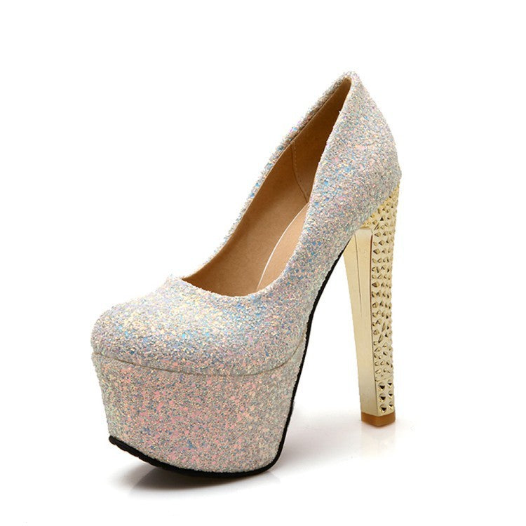 Super high stiletto platform high heels - Convenient store