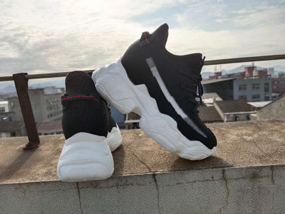 Flying knit sports high heels - Convenient store