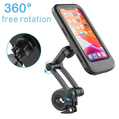 Adjustable Waterproof Bicycle Mobile Phone Holder Mount Universal Bike Motorcycle Handlebar Cell Phone Support Mount Bracket Bag Convenient store