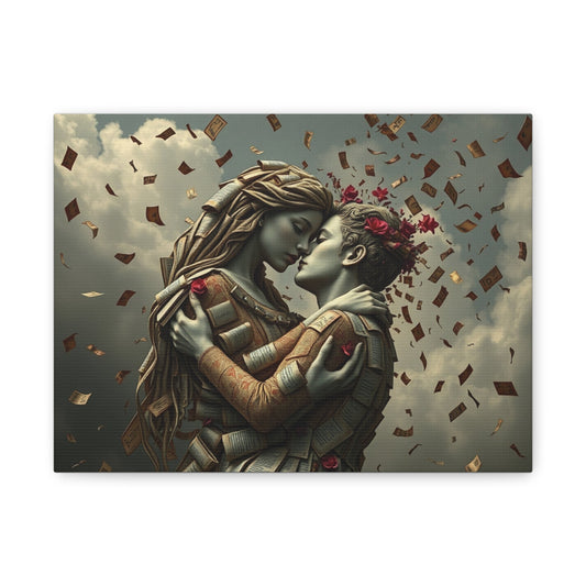 Romantic Canvas Wall Art, Love Decor for Couples, Unique Home Gift, Anniversary Decoration, Wedding Artwork