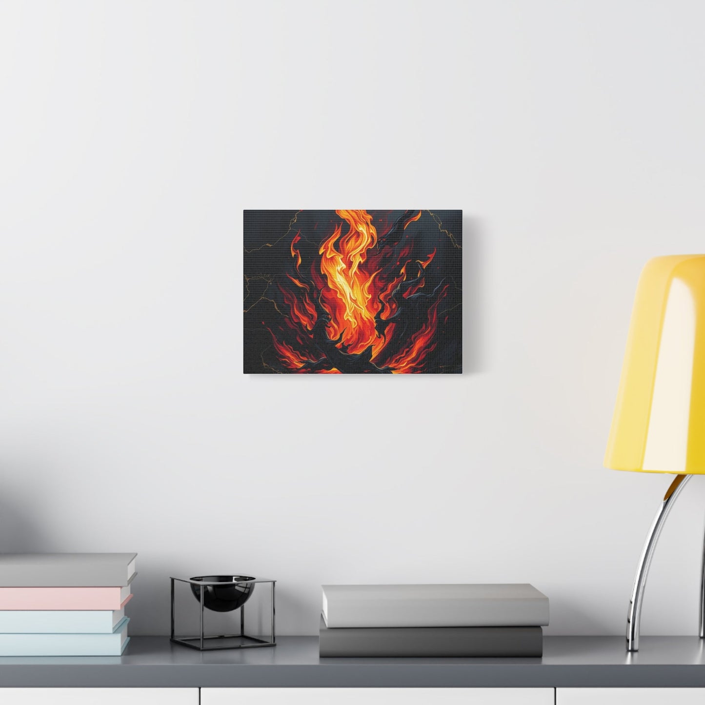 Fiery Flame Wall Art, Canvas Print, Home Decor, Fire Aesthetic Wall Hanging, Living Room Artwork, Unique Gift for Him/Her
