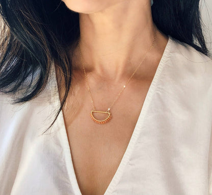 Sunstone Pendant Necklace